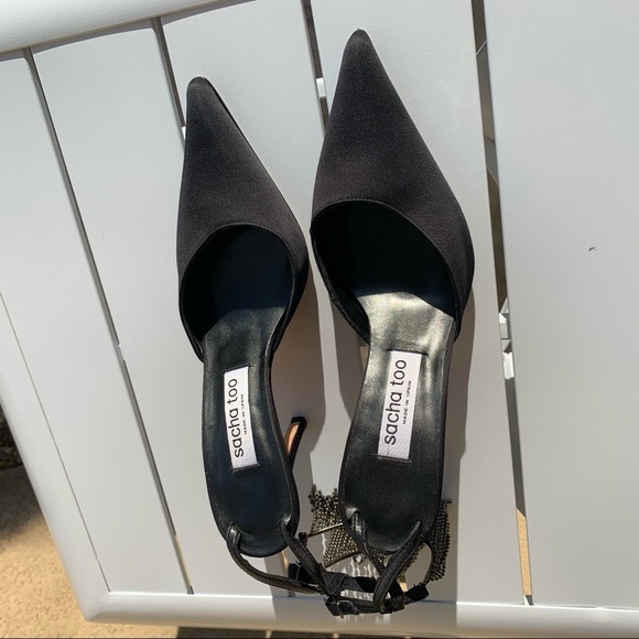 Sasha Too pumps sandals satin pointy toe size 6.5B - Picture 13 of 15